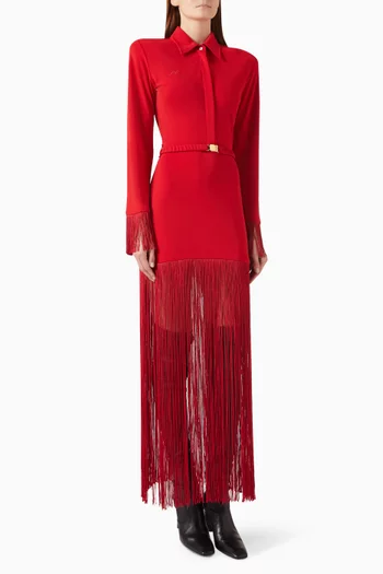 Fringe Polo Dress in Jersey