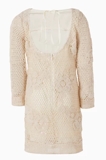 Maddison Mini Dress in Crochet
