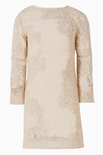 Maddison Mini Dress in Crochet