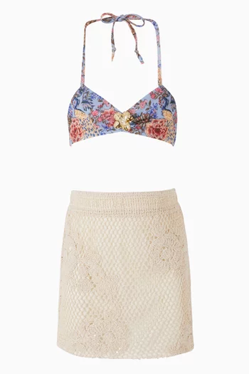 Maddison Mini Skirt in Crochet