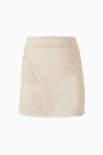 Maddison Mini Skirt in Crochet