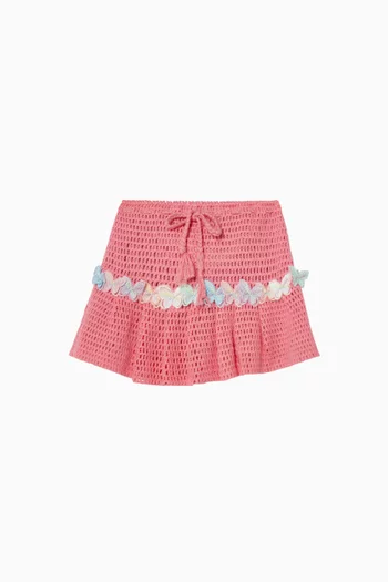Cassia Butterfly Crochet Mini Skirt