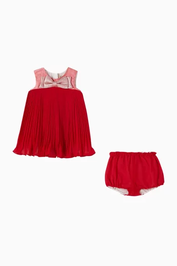 Pleated Trapeze Dress