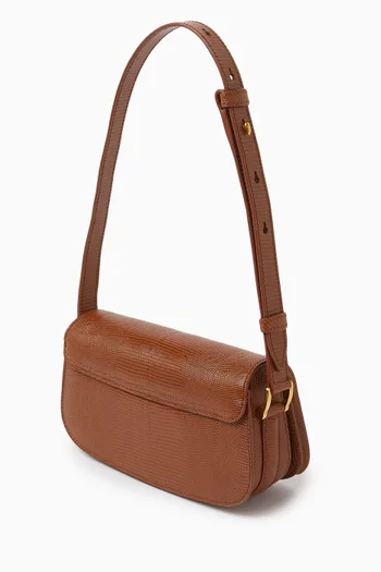 Paris Paris Shoulder Bag in Lizard-embossed Leather
