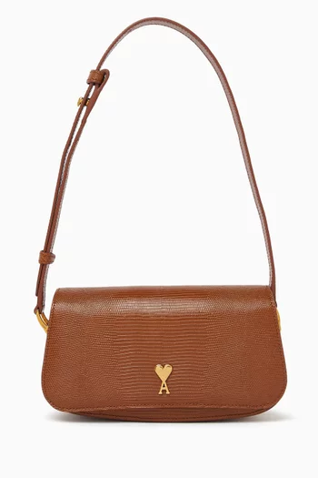 Paris Paris Shoulder Bag in Lizard-embossed Leather