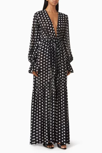 Clementine Polka-dot Beach Cover-up