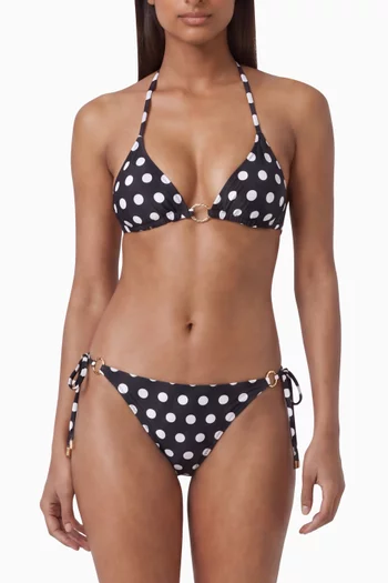 Alex Polka-dot Triangle Bikini Top