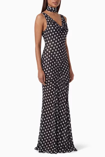 Harper Cowl-neck Maxi Dress in Viscose