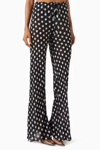 Scarlett Polka-dot Pants in Viscose