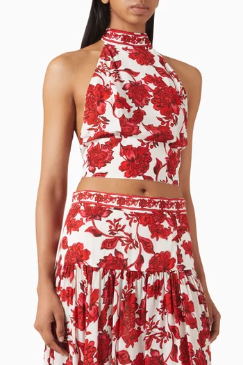 Flora Crop Top in Viscose