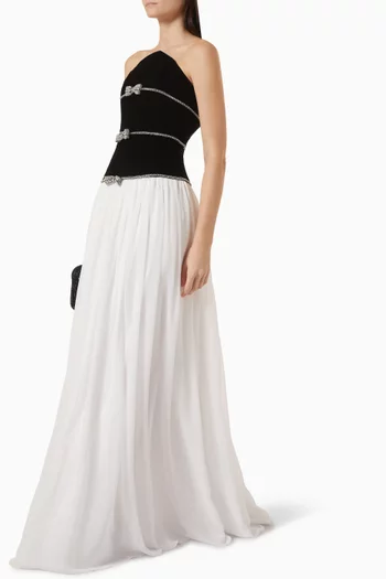 Yasmin Corset Gown in Velvet