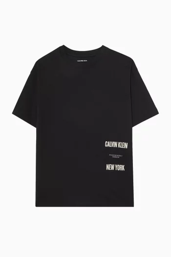 Placement-print T-shirt in Cotton