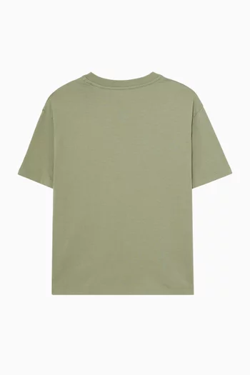 Placement-print T-shirt in Cotton