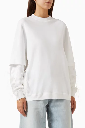 Troy Double Sleeve Feathers T-shirt