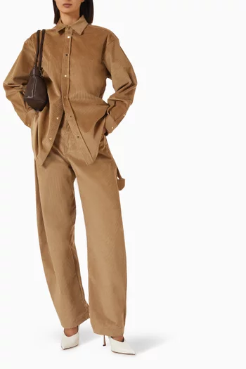 Audrey New Barrel Leg Carpenter Pants in Corduroy
