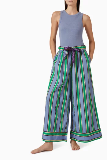 Crewneck Long Pyjama Set in Organic Cotton