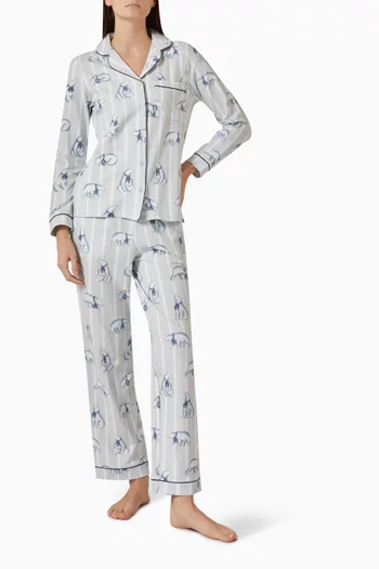 Polar Bear Long Pyjama Set in Organic Cotton Blend