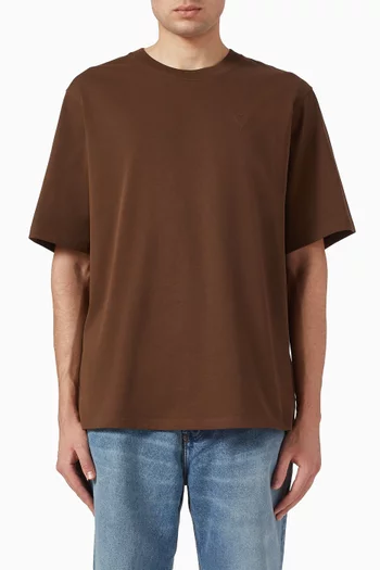 Ami de Coeur Embossed T-shirt in Cotton