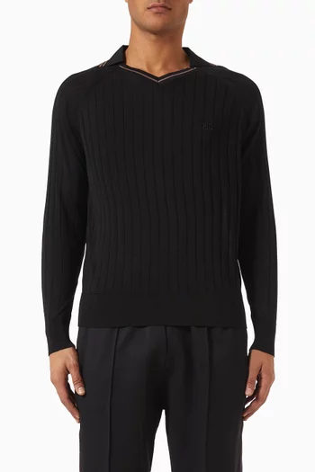Roots Polo T-shirt in Viscose-silk Knit