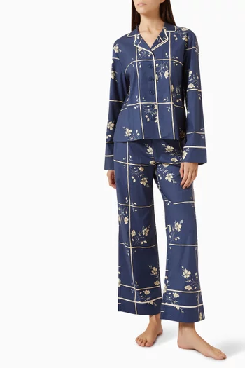 Coco Pyjama Set in Cotton-blend Poplin