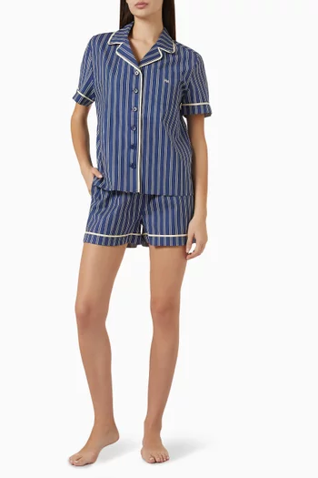 Blair Striped Pyjama Set in Cotton-blend Poplin