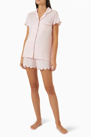 Scallop Edge Ribbed PJ Set