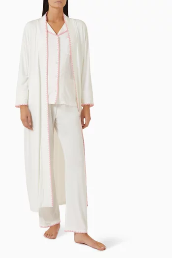 Contrast Stitch Stretch PJ Set