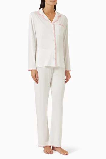 Contrast Stitch Stretch PJ Set