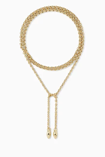 KDH Wrap Necklace in 14kt Gold-plated Brass