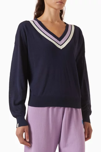 Bonita V-neck Knit Top in Linen Blend