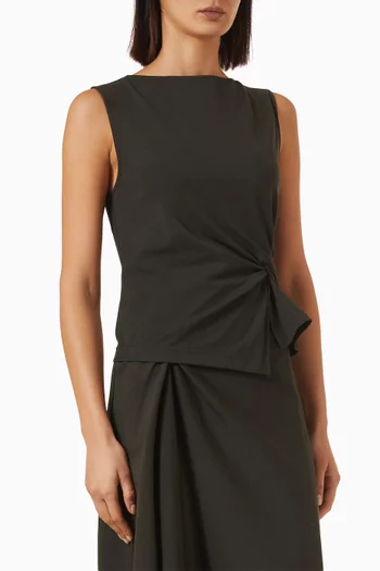 Twist-detail Top in Cotton-blend