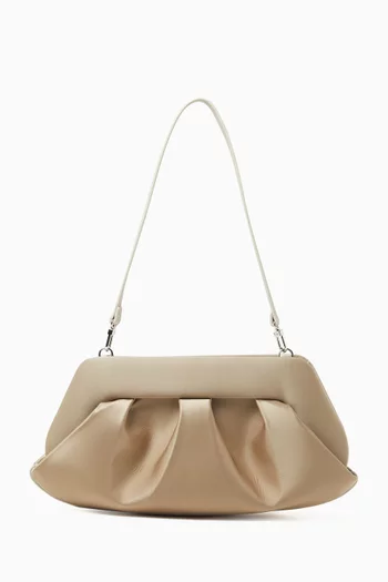 Medium Bios Baguette Shoulder Bag in Satin