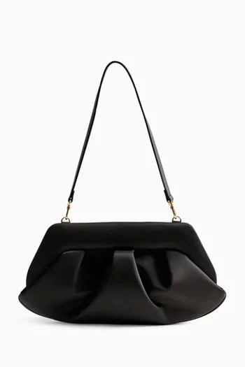 Medium Bios Baguette Shoulder Bag in Satin
