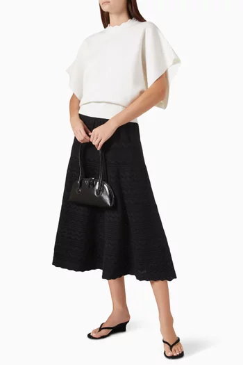 Fanta Rick-rack Collar Top in Knit