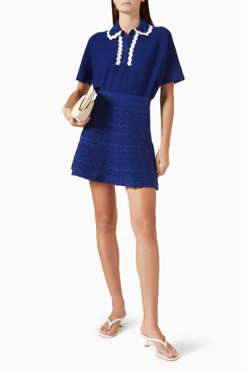 Duc Scalloped Polo T-shirt in KNit