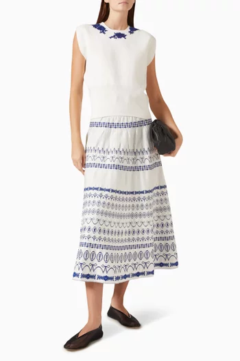 Fusain Hand-embroidered Sweater in Knit