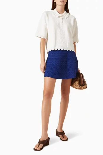 Fantaisie Polo Top in Knit
