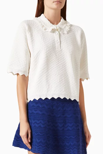 Fantaisie Polo Top in Knit