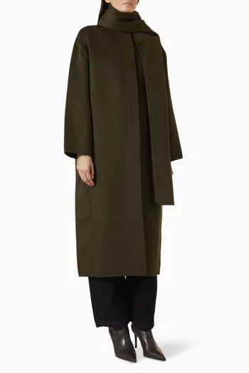 Finn Scarf Coat in Wool Blend