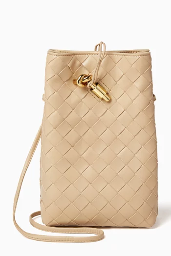 Andiamo Phone Pouch in Intrecciato Nappa Leather