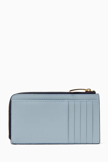 L-Zipped Card Case in Intrecciato Nappa