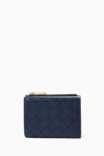 Small Bi-fold Wallet in Intrecciato Nappa
