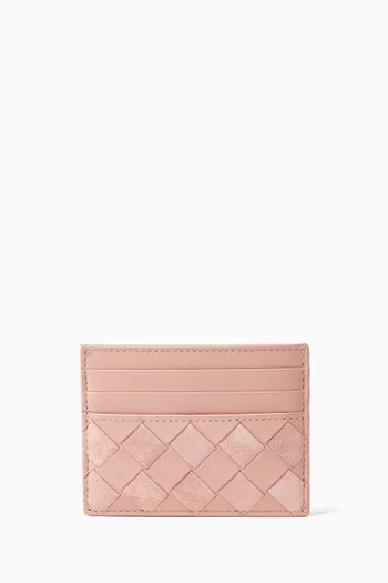 Credit Card Case in Intrecciato Leather