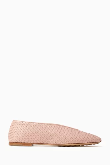 Rosa Ballerina Flats in Woven Leather