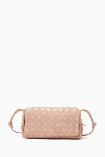 Notturno Pouch in Intrecciato Nappa & Suede Leather