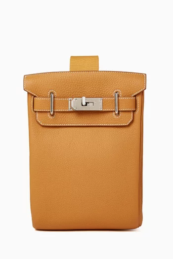 Unused Hac a Dos Natural Sable in Togo Leather with Palladium Hardware PM Size:Light/Pastel Brown:One Size|219995043