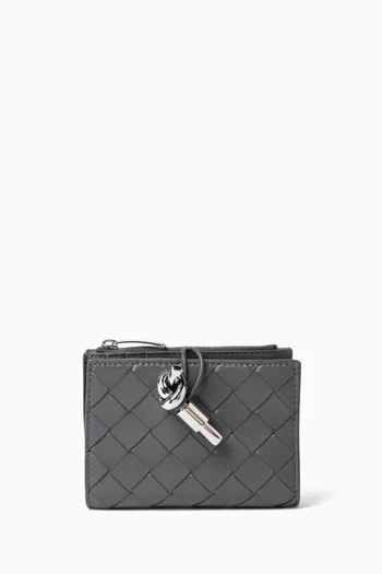 Small Andiamo Bi-fold Wallet in Intrecciato Nappa