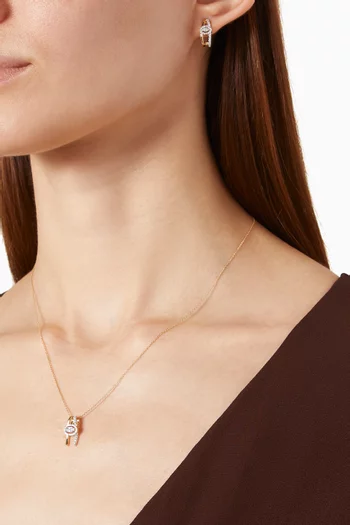 Split Shank Diamond Drop Earrings in 18kt Gold