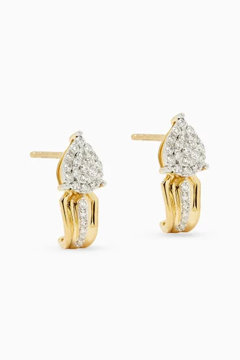 Pear-shaped Diamond Drop Earrings in 18kt Gold