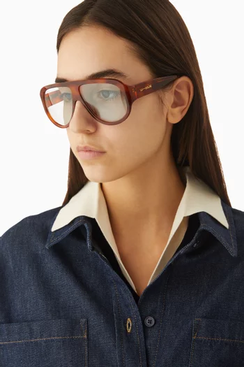 Bunny Oversized Sunglasses in Acetate